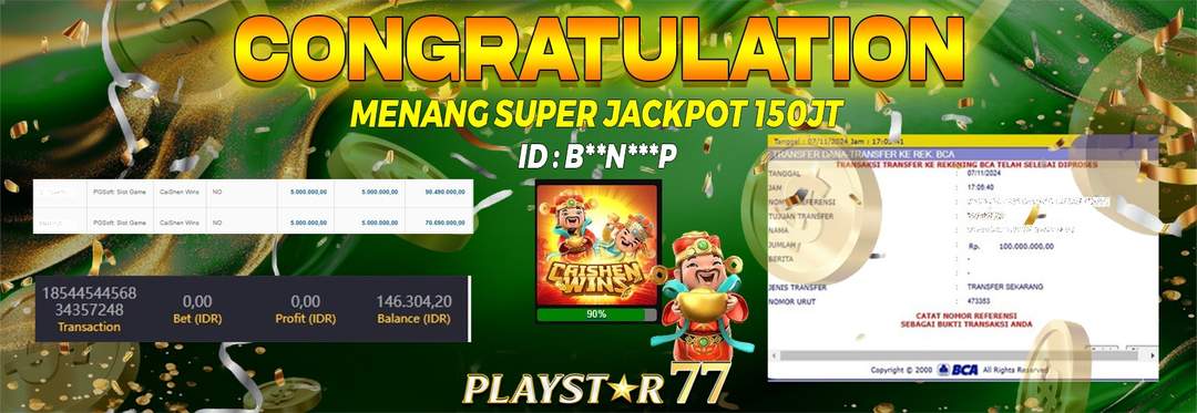 MENANG SUPER JACKPOT PLAYSTAR77